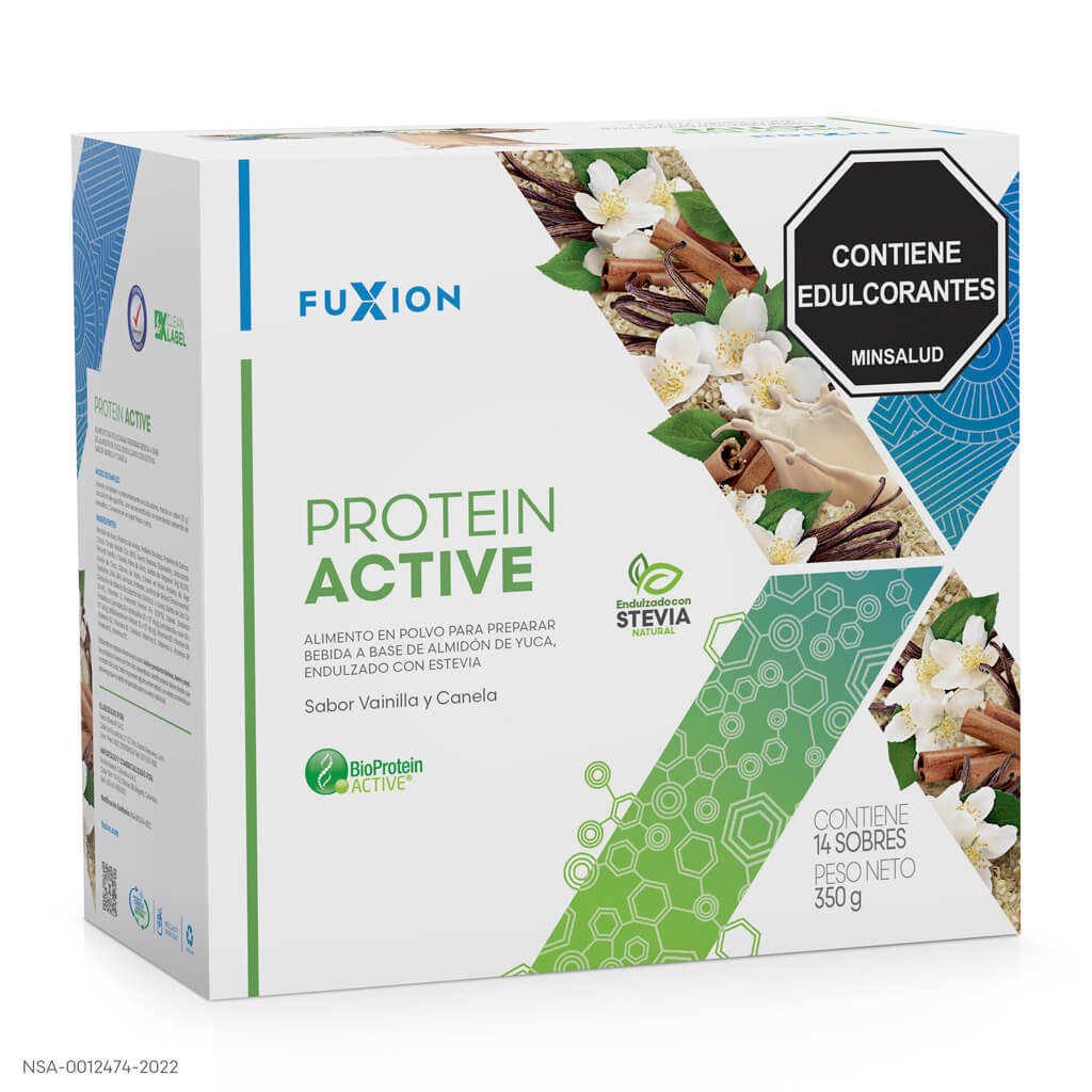 PROTEIN ACTIVE - VAINILLA Y CANELA FuXion x 14 Sobres