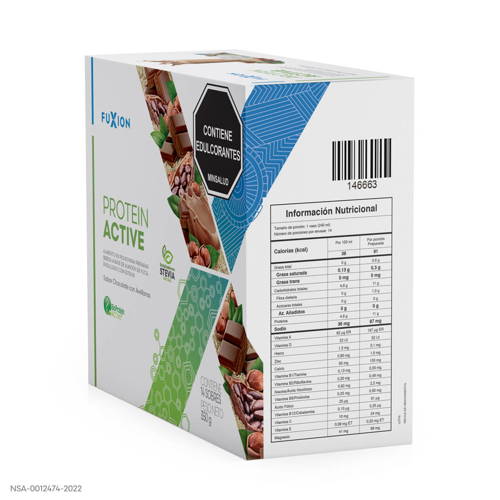 PROTEIN ACTIVE - VAINILLA Y CANELA FuXion x 14 Sobres